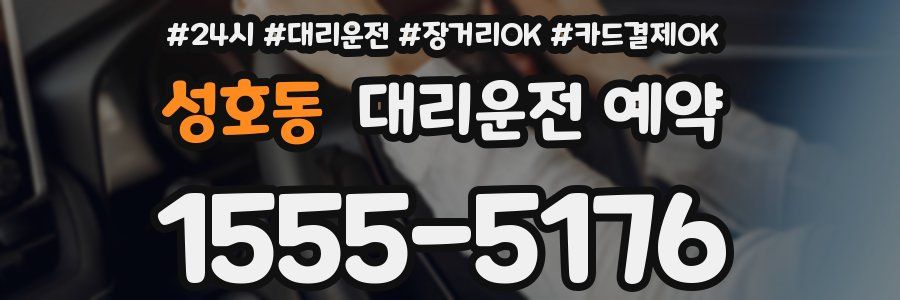 성호동 대리운전 예약