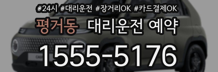 평거동 대리운전 예약