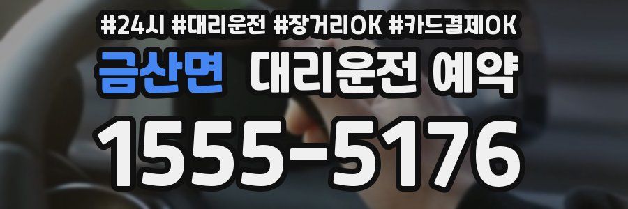 금산면 대리운전 예약