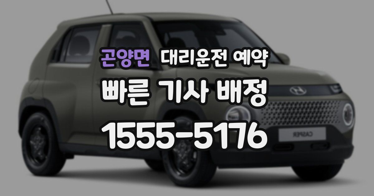 곤양면 대리운전 예약