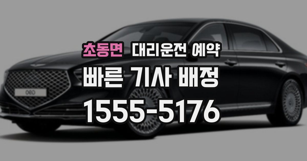 초동면 대리운전 예약