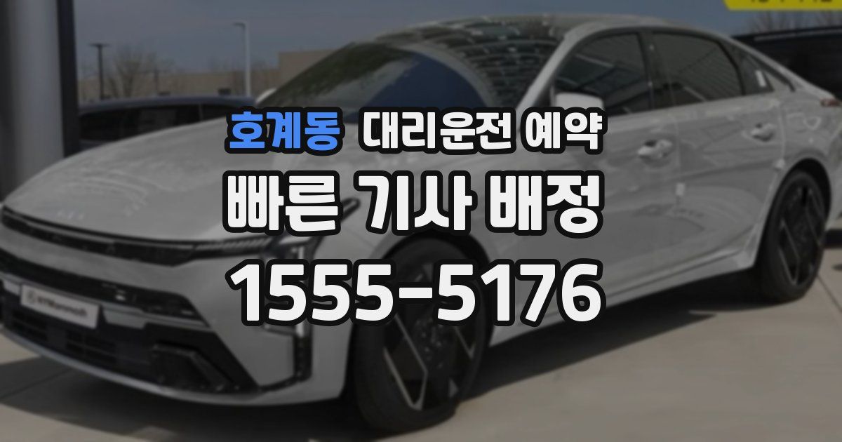 호계동 대리운전 예약