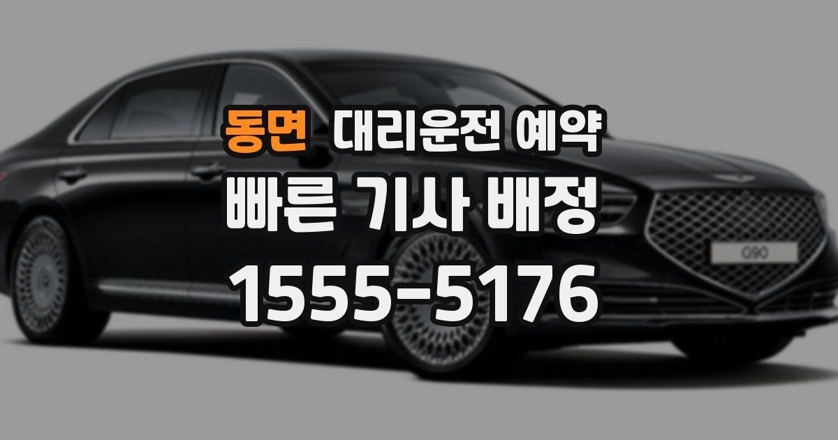 동면 대리운전 예약