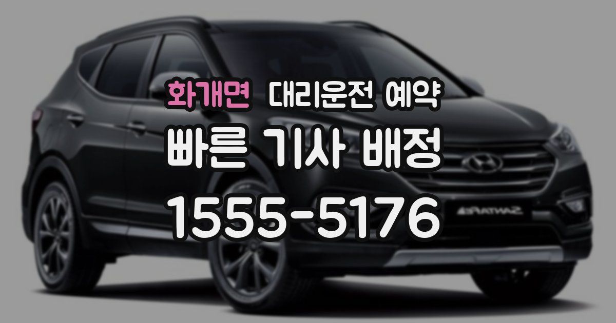 화개면 대리운전 예약