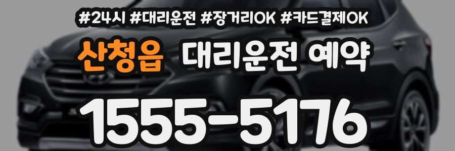 산청읍 대리운전 예약