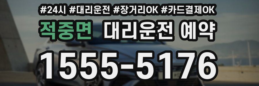 적중면 대리운전 예약