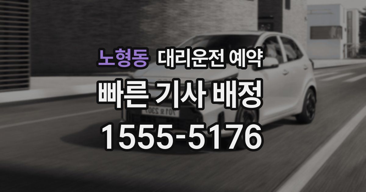 노형동 대리운전 예약