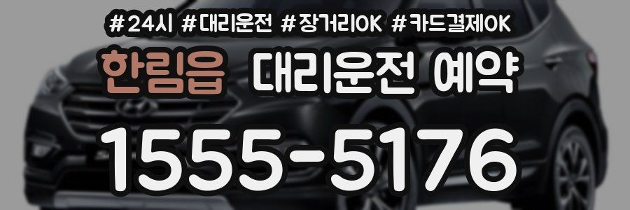 한림읍 대리운전 예약