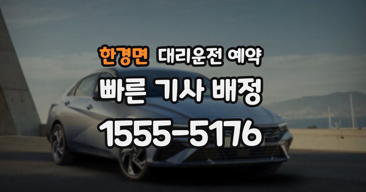 한경면 대리운전 예약