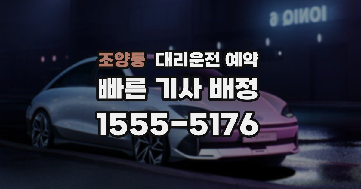 조양동 대리운전 예약