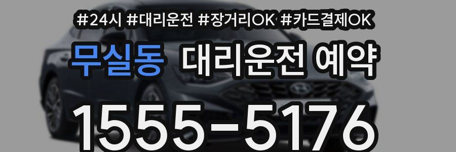 무실동 대리운전 예약