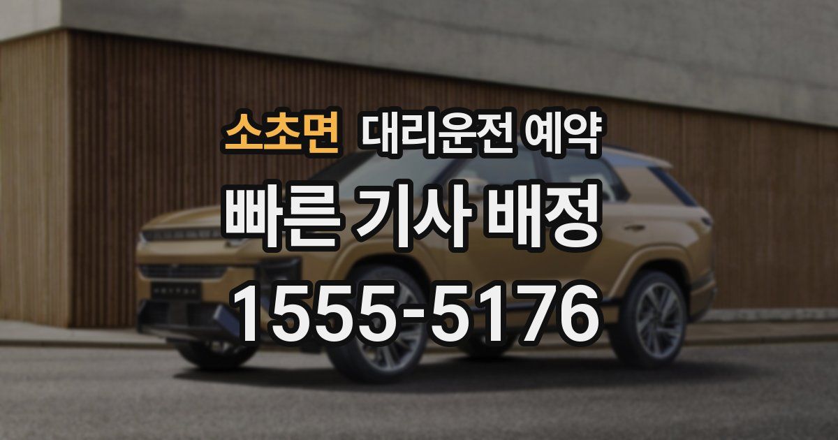 소초면 대리운전 예약