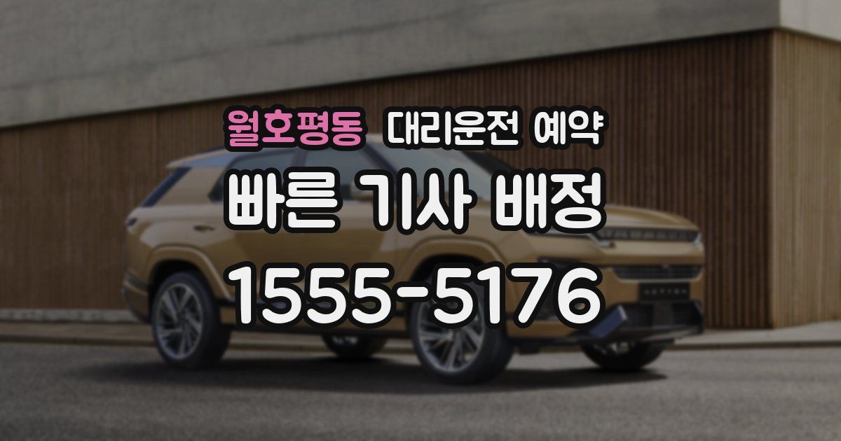 월호평동 대리운전 예약