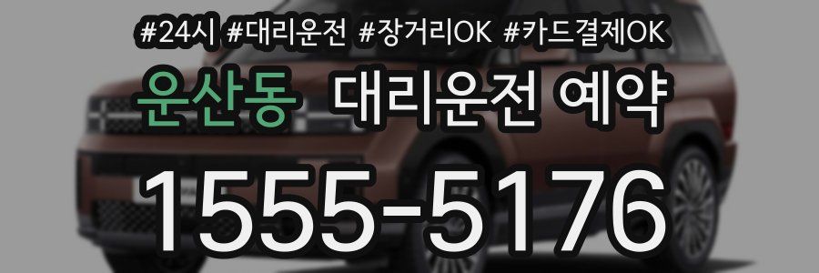 운산동 대리운전 예약