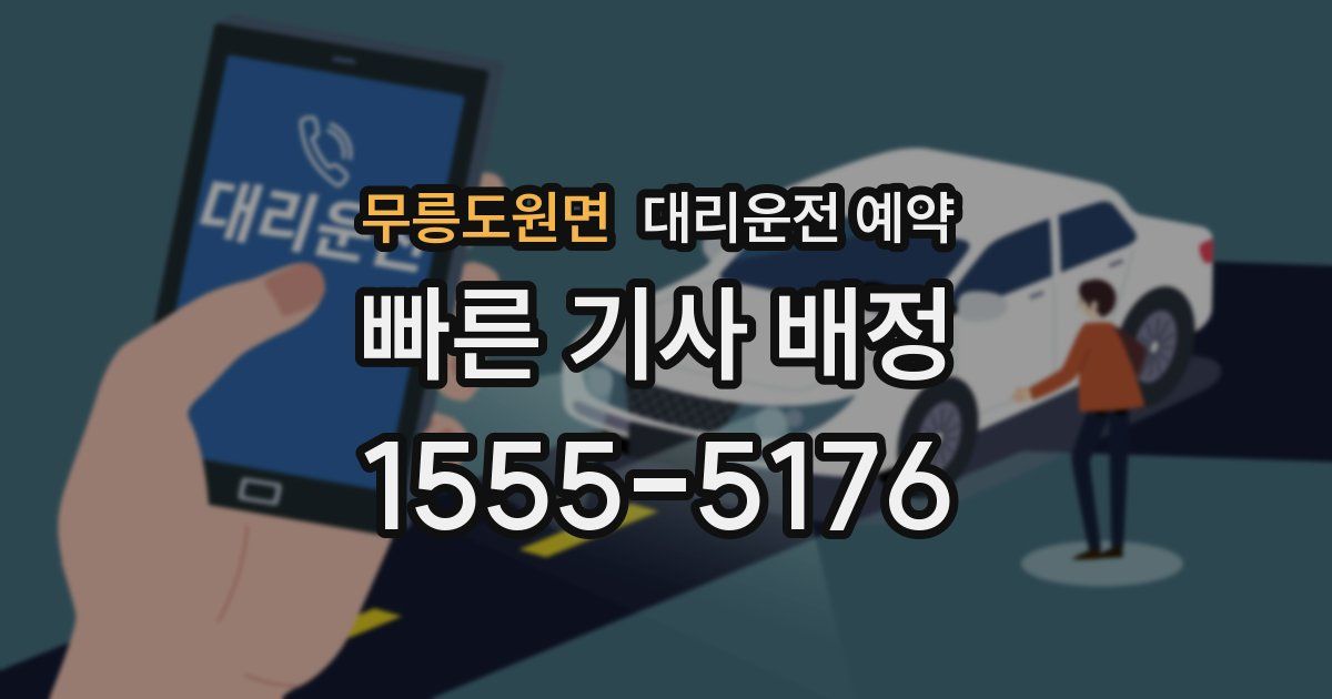 무릉도원면 대리운전 예약