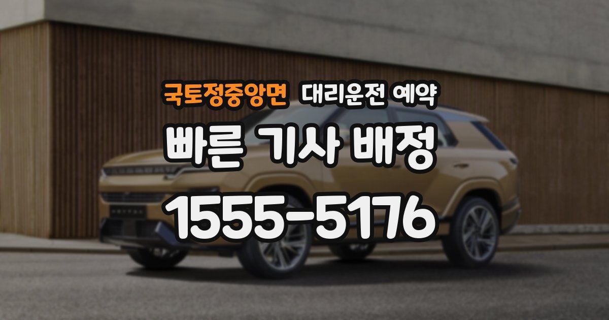 국토정중앙면 대리운전 예약