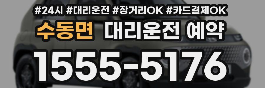 수동면 대리운전 예약