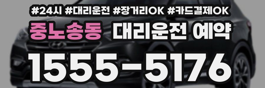 중노송동 대리운전 예약