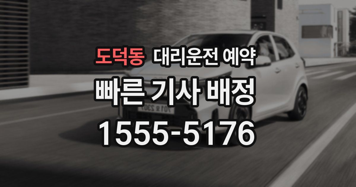 도덕동 대리운전 예약