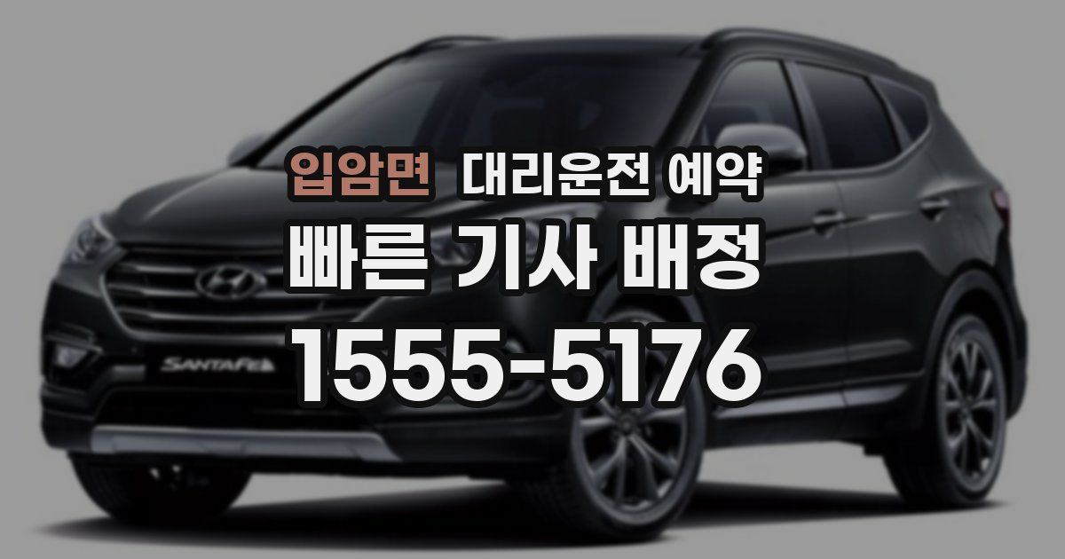 입암면 대리운전 예약