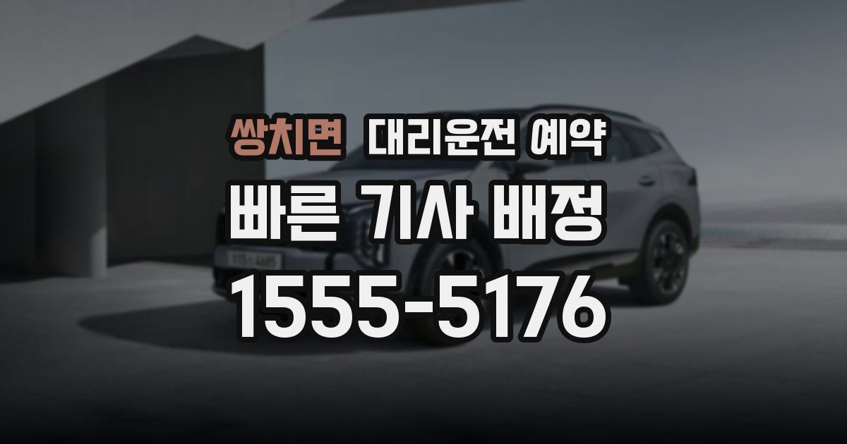 쌍치면 대리운전 예약