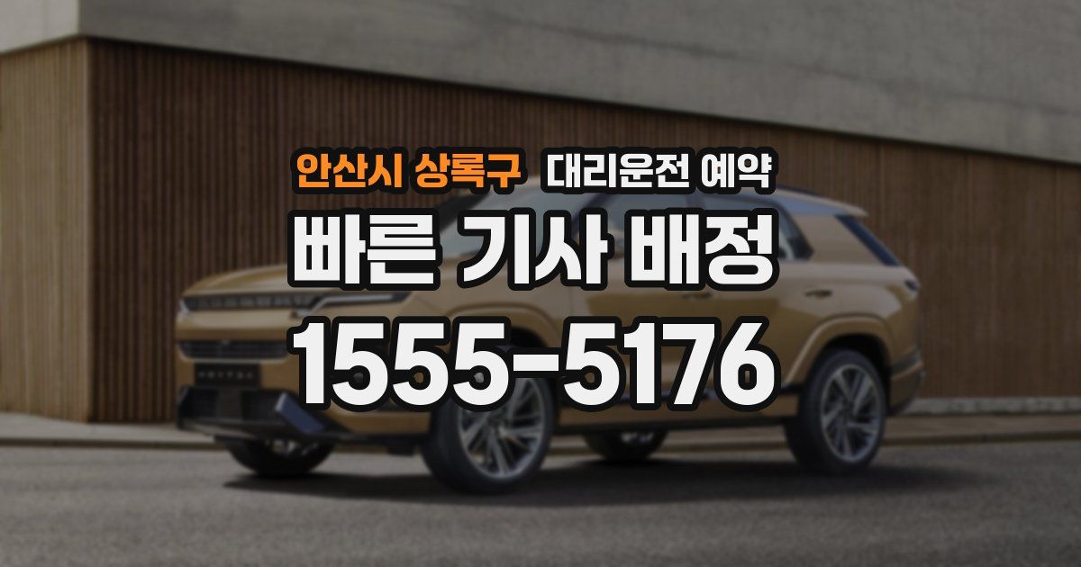 안산시 상록구 대리운전 예약