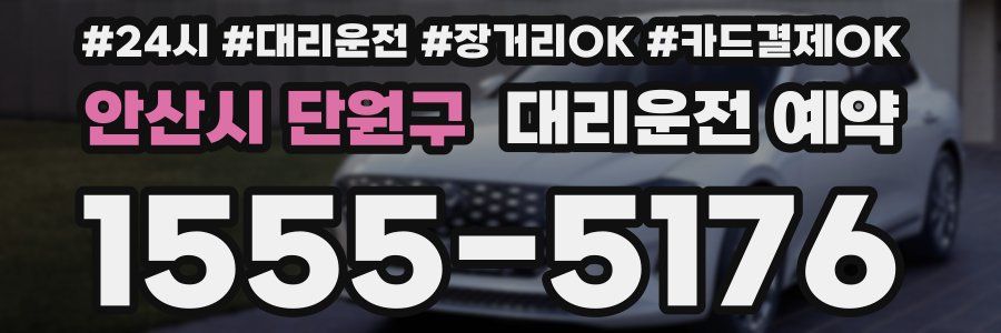 안산시 단원구 대리운전 예약