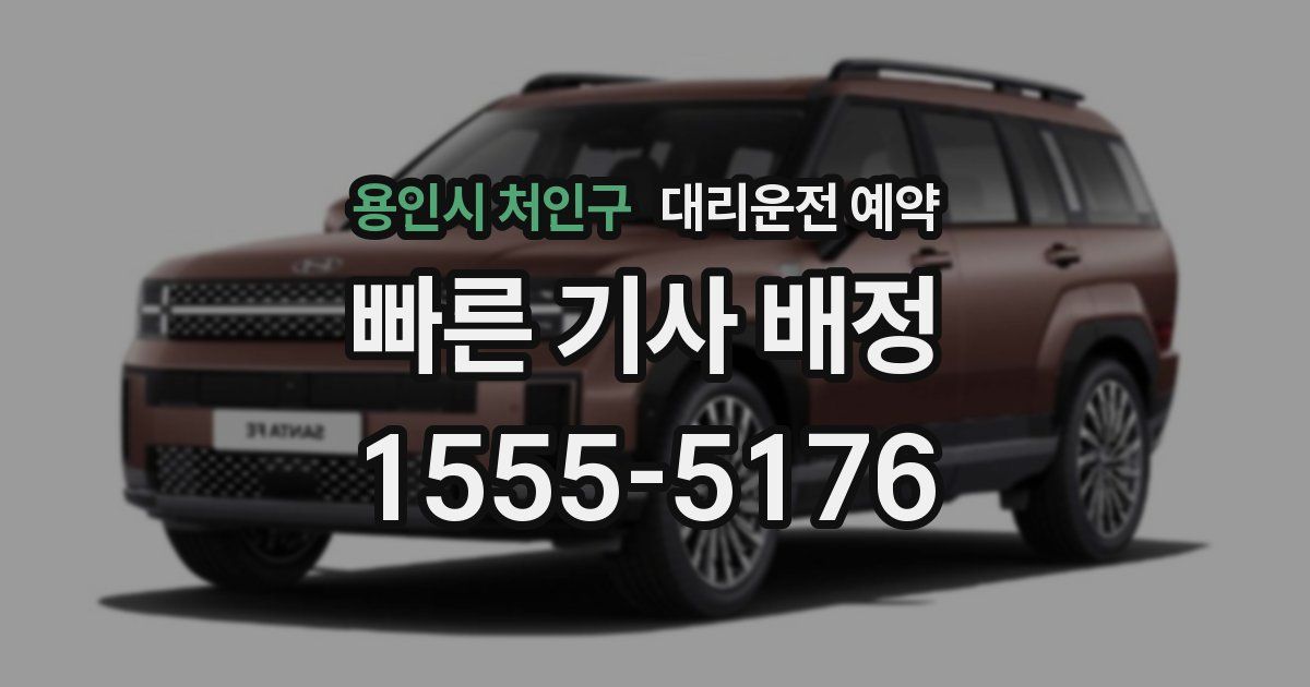 용인시 처인구 대리운전 예약