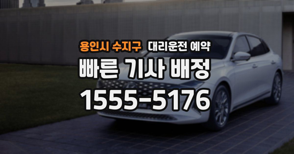 용인시 수지구 대리운전 예약