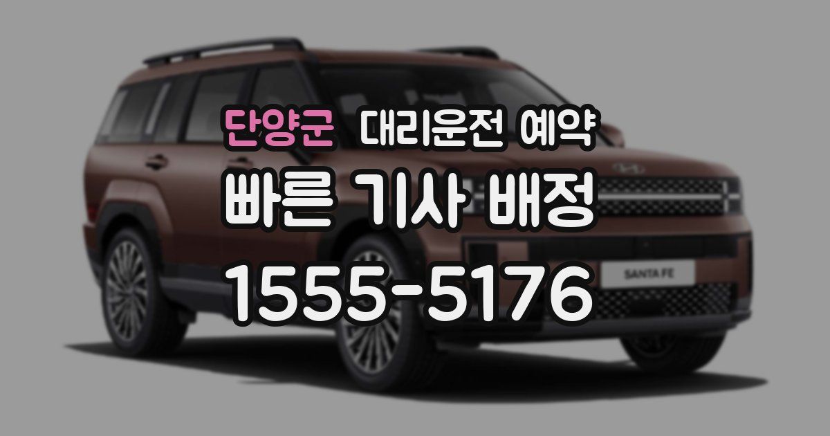 단양군 대리운전 예약