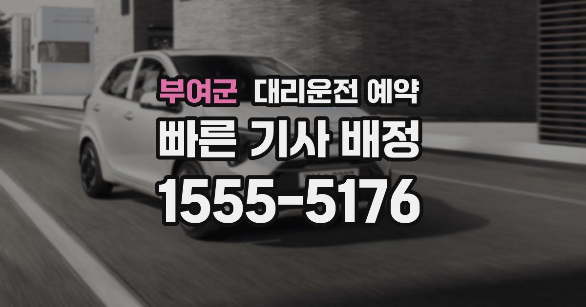 부여군 대리운전 예약