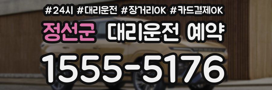 정선군 대리운전 예약