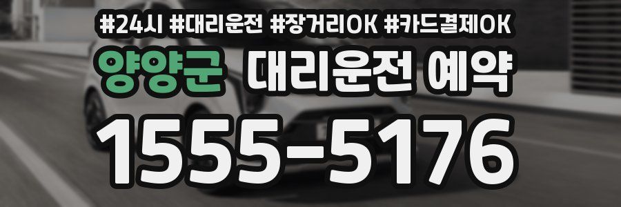 양양군 대리운전 예약