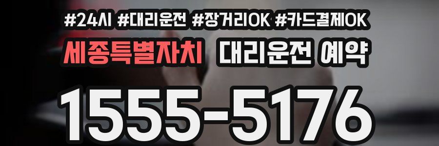 세종특별자치 대리운전 예약