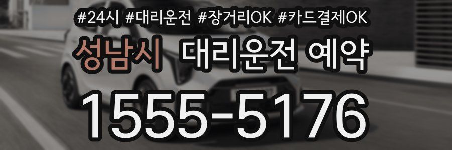 성남시 대리운전 예약
