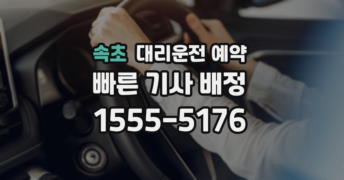 속초 대리운전 예약