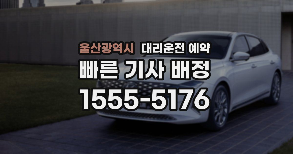 울산광역시 대리운전 예약