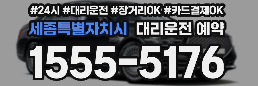 세종특별자치시 대리운전 예약