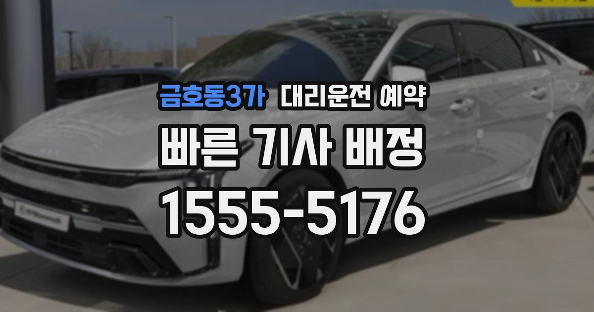 금호동3가 대리운전 예약