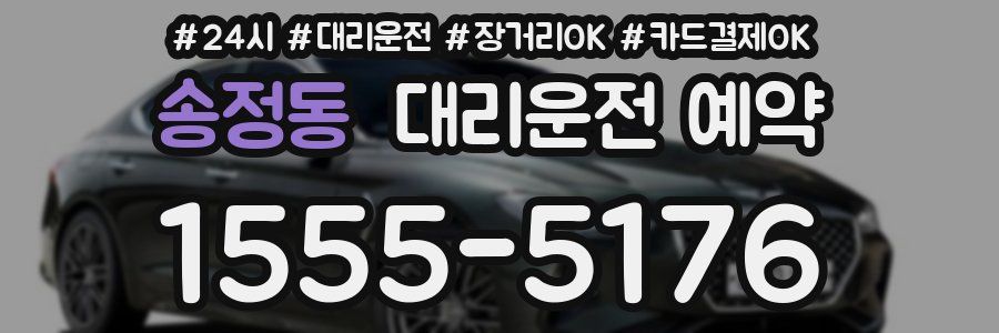 송정동 대리운전 예약