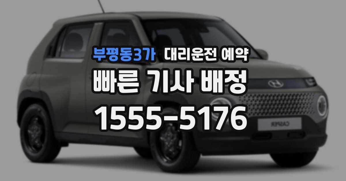 부평동3가 대리운전 예약