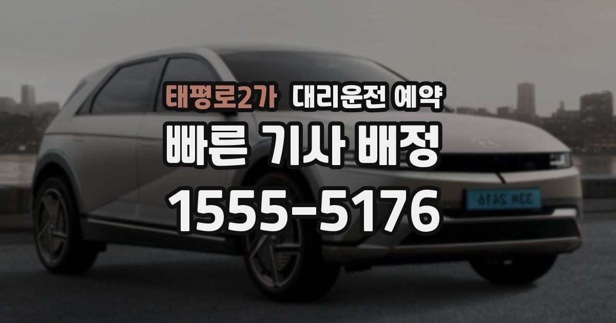 태평로2가 대리운전 예약