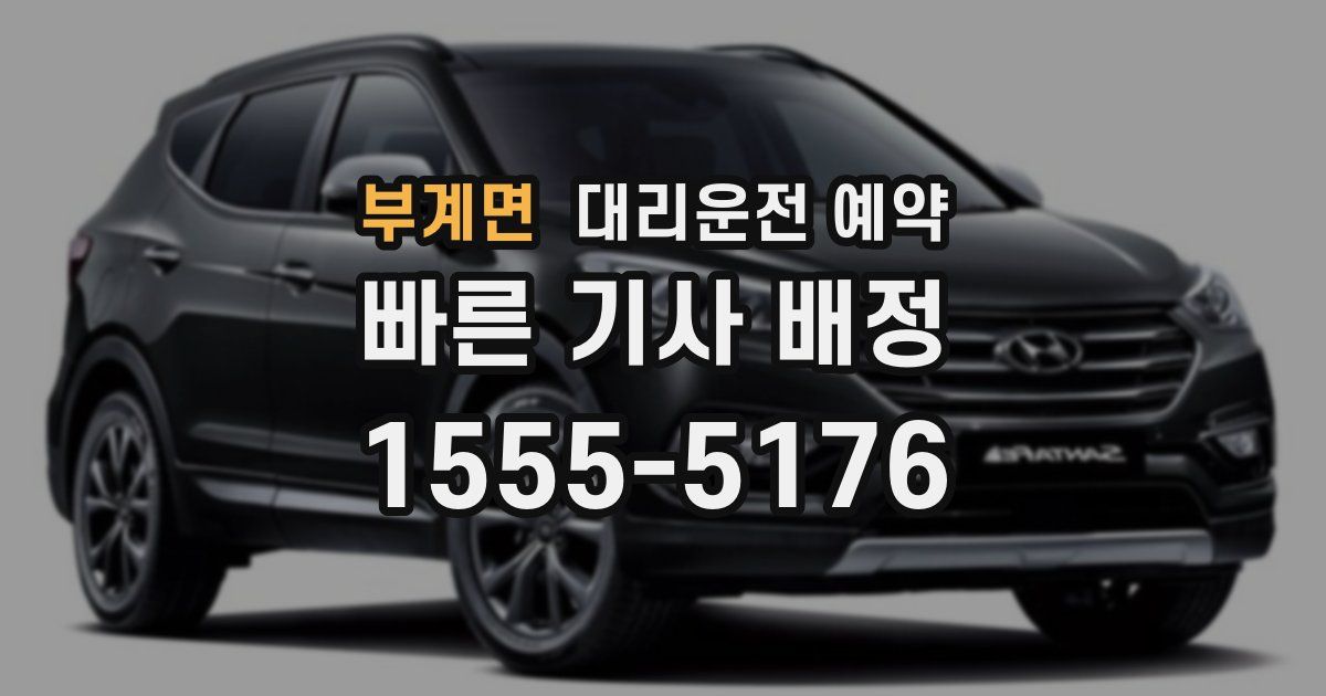 부계면 대리운전 예약