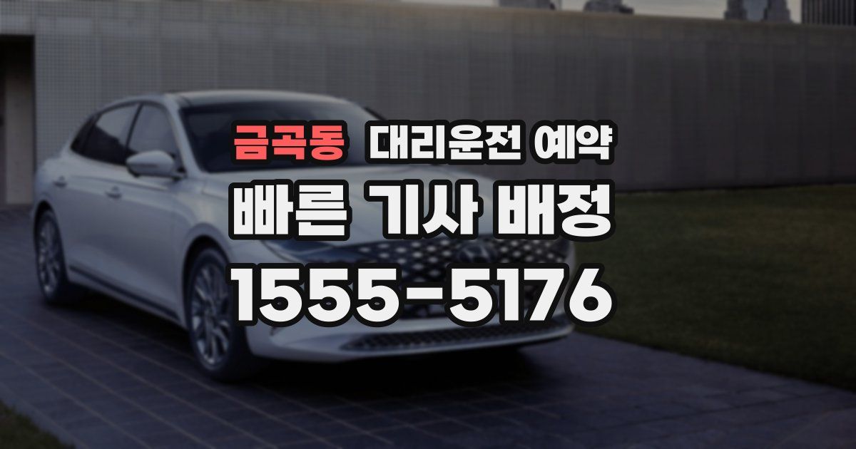 금곡동 대리운전 예약