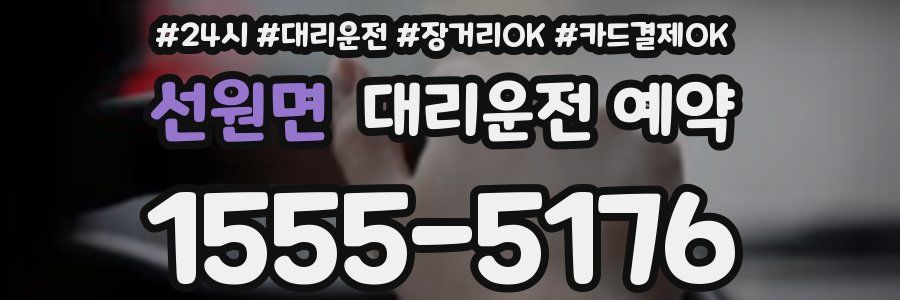 선원면 대리운전 예약