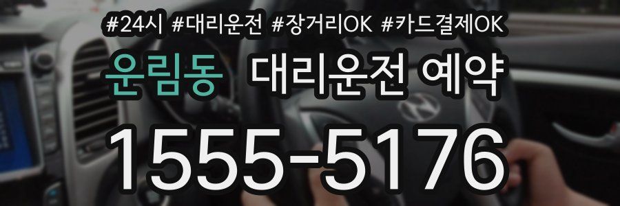 운림동 대리운전 예약