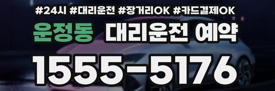 운정동 대리운전 예약