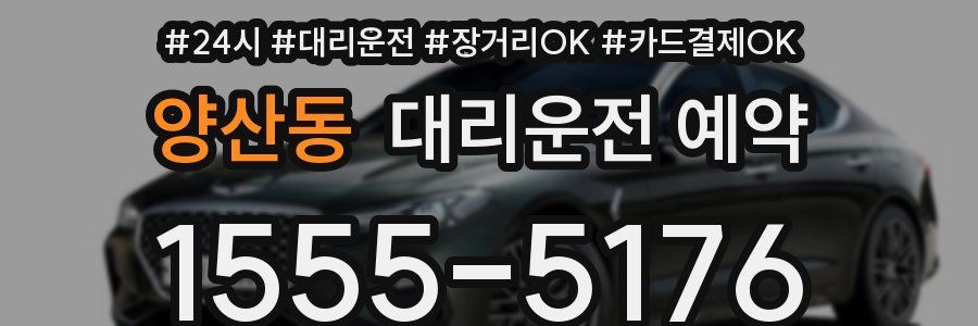 양산동 대리운전 예약