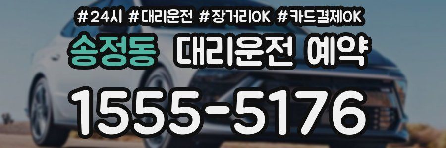 송정동 대리운전 예약
