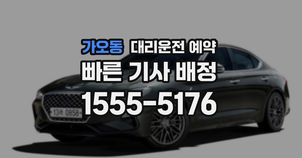 가오동 대리운전 예약